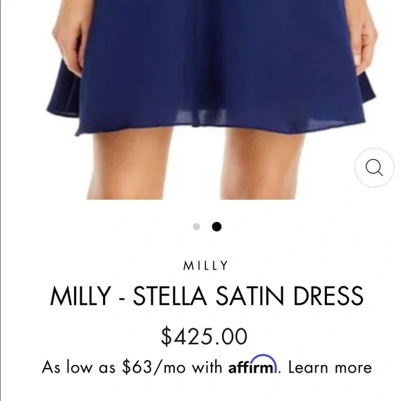 MILLY Stella Satin dress size 2
